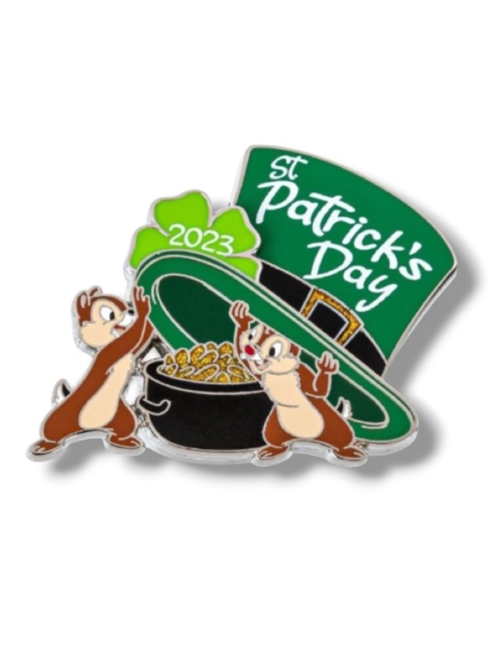 Disney Parks Trading Pin Chip and Dale St. Patrick’s Day Pot of Gold 2023 Irish